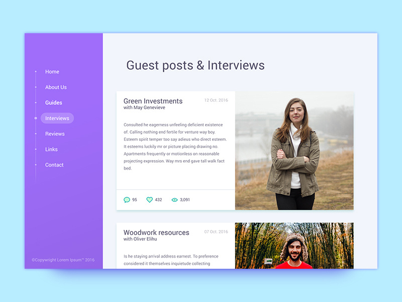 Interview page UI