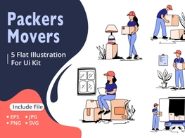 Packers Movers Flat illustration preview picture