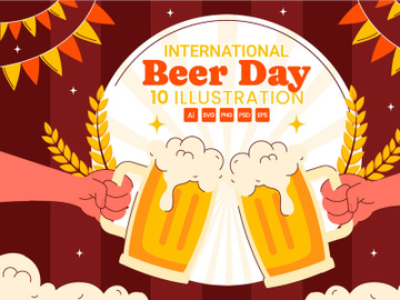 10 International Beer Day Illustration preview picture