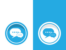 Speech bubble icon logo template vector illustration