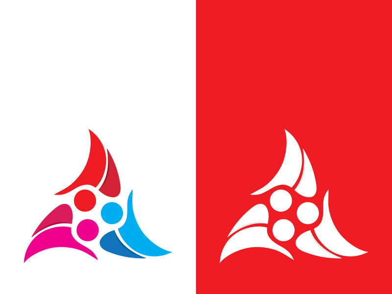 Community, network and social icon design template