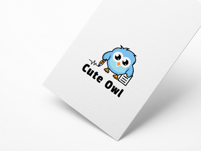 Cute Owls Learn - Logo Template