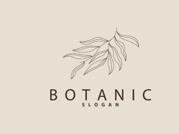 Leaf Line Logo, Beautiful Hand Drawn Design preview picture