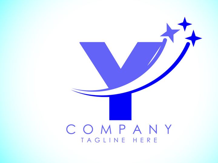 Initial alphabet with swoosh and star sign. Shooting star logo design vector template for business and company identity