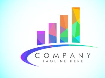 Imagem de visualização de Modelo de vetor de design de logotipo de finanças e contabilidade no estilo low poly, logotipo de finanças empresariais