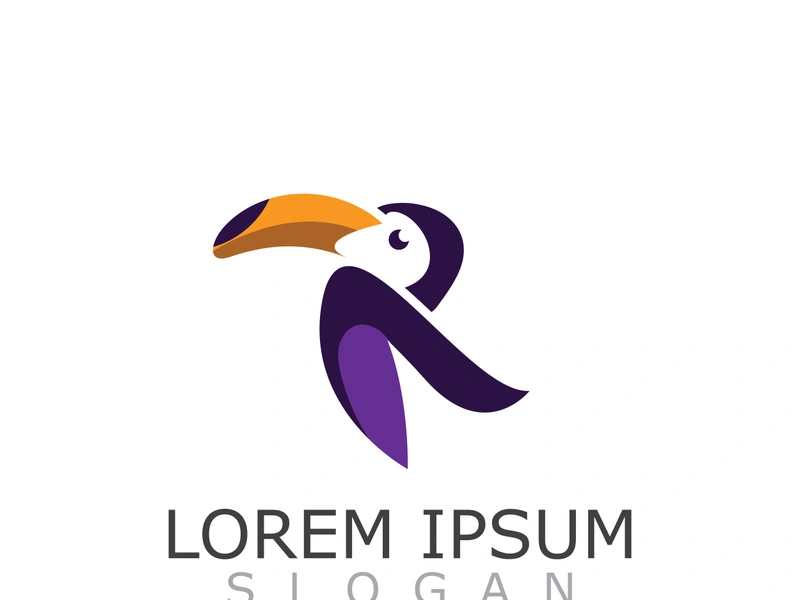 Toucan simple logo design image bird vector illustration