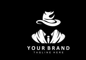 Mafia Logo Design, Tuxedo Suit Icon, Vector Businessman, Logo Detective, Brand Label