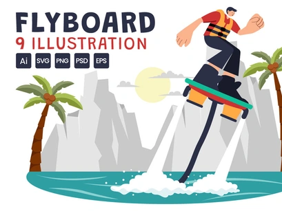 9 Flyboard Sport Illustration