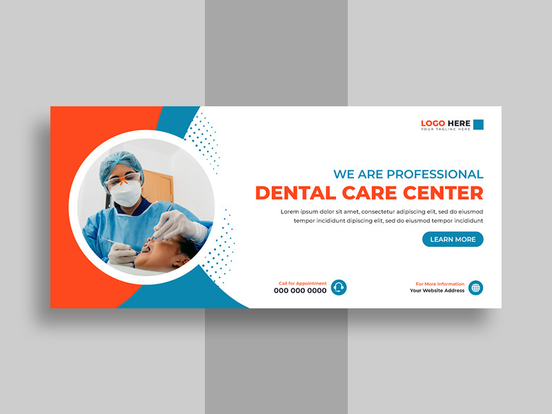 Dental Care Center Facebook Cover Banner Ver-2