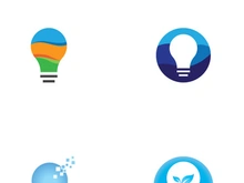 Lamp logo design with creative idea