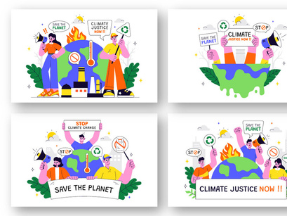 10 Climate Change Protest Illustration