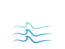 Water wave icon vector illustration design logo