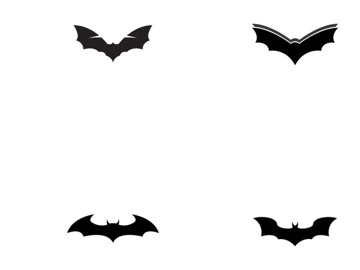 Bat silhouette logo.