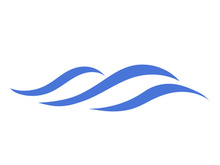 Water wave icon vector