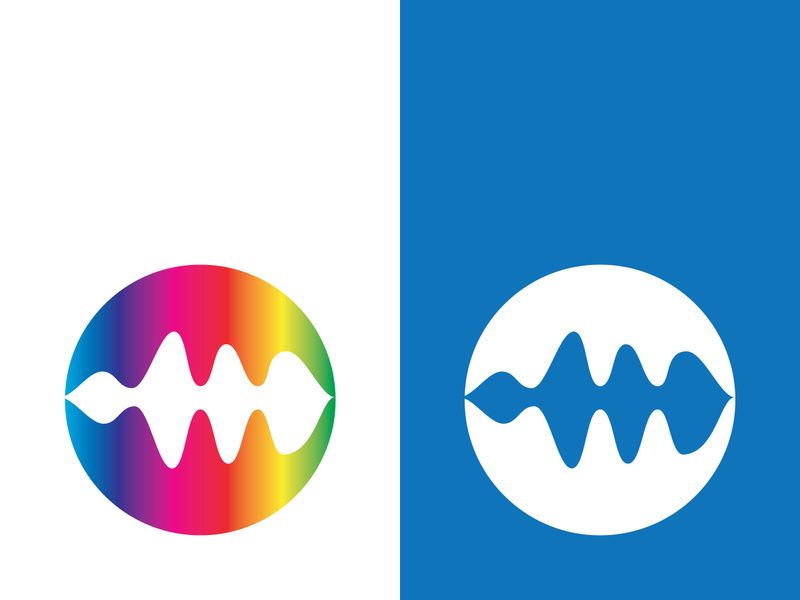 Sound waves vector illustration design template
