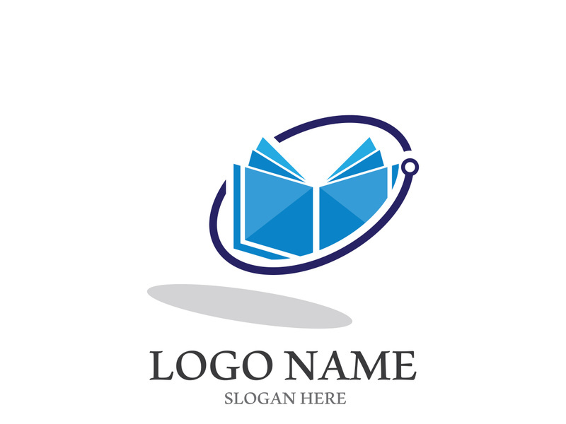 Digital book logo technology vector icon design