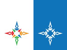 Compass logo template vector icon illustration design