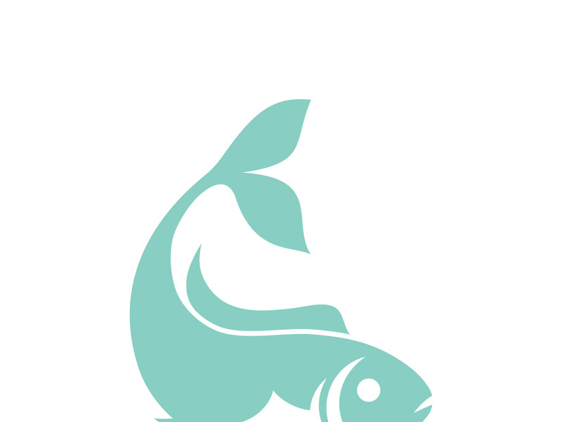 Fish logo template. Creative vector symbol