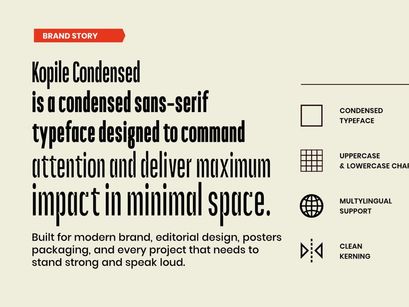 Kopile - Condensed Sans Serif Typeface