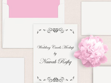 Free Wedding Cards Mockup Editable PSD preview picture