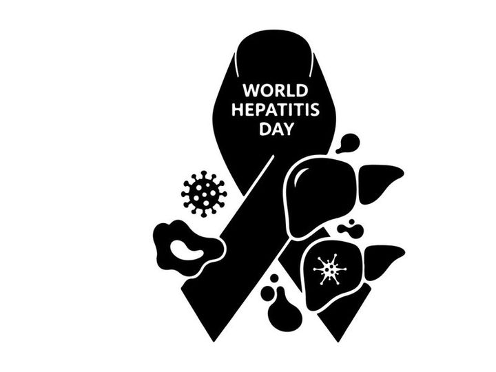 world hepatitis day awareness ribbon vector illustration