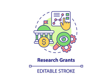 Research grants concept icon preview picture