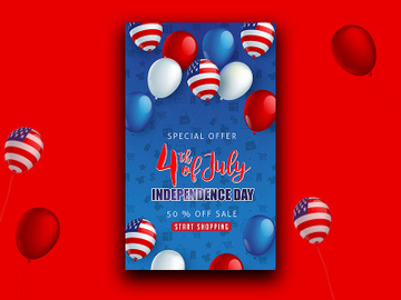 USA Independence Day Sale Promotion Advertising Banner preview picture