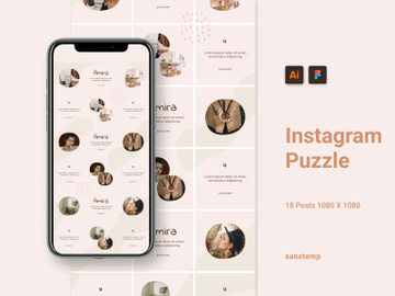 Amira instagram puzzle template preview picture