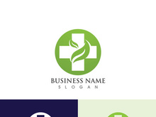 hospital logo and symbol Template, Green logo vector