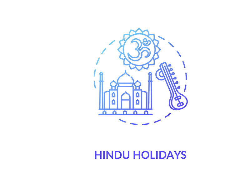 Hindu holidays concept icon