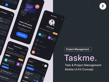 Taskme Project Management Tools UI Kit preview picture