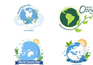20 World Ozone Day Background Vector Illustration