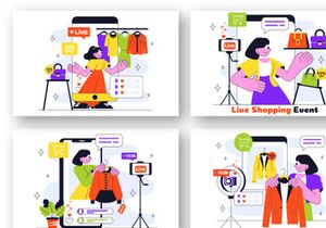 10 Influencer Live Shopping Illustration