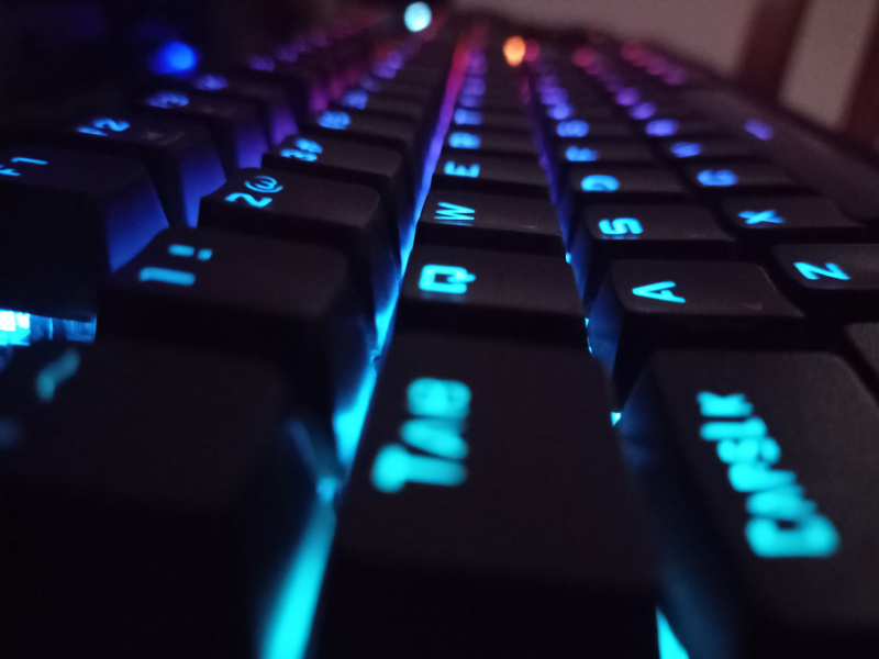 Close up RGB Gaming Keyboard