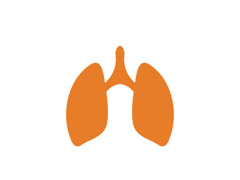 Lung icon logo for medical design