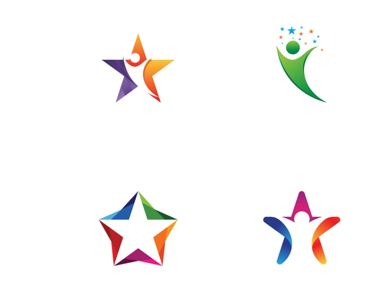 people star logo and symbol