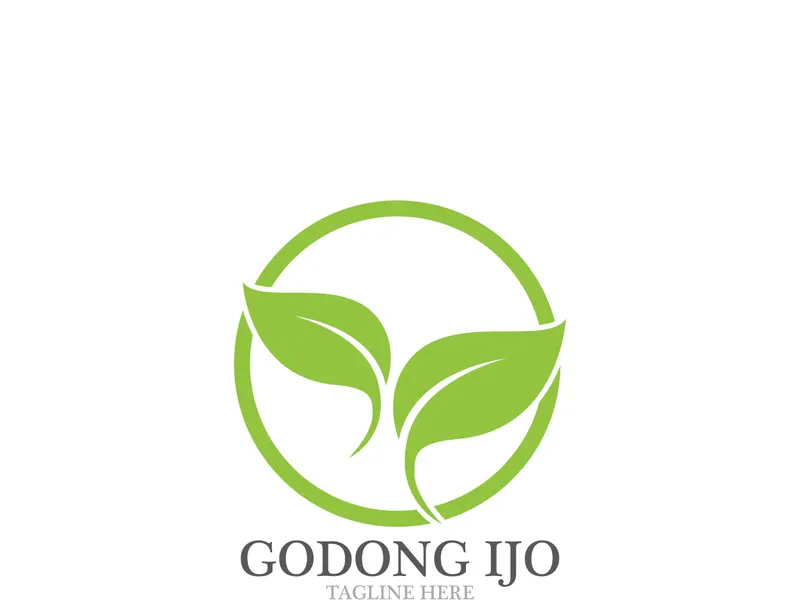 Logos of green leaf ecology