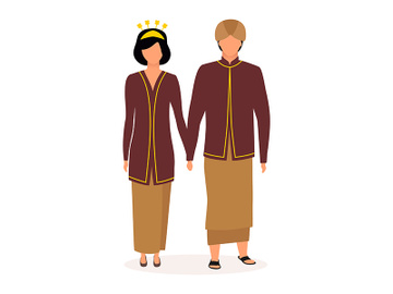 Indonesians flat vector illustration preview picture