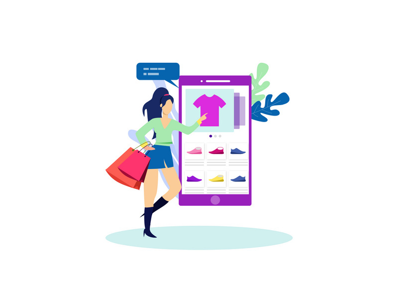Shopping Online concept