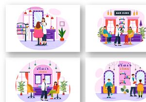 8 Hair Clinic Illustration