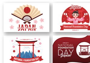 16 Japan National Foundation Day Illustration