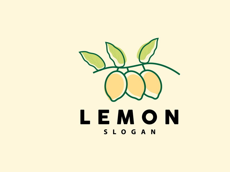 Lemon Logo, Luxurious Elegant Minimalist Design