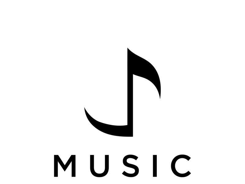 Creative musical note logo abstract design for vocal , music , course, choir, singer , education , concert.