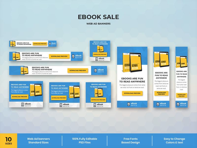 Ebook Web Ad Banners Template