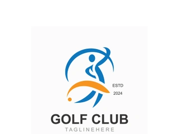 Golf player logo sport simple and modern creative design template preview picture