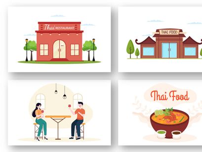 11 Traditional Thai Food Illustration
