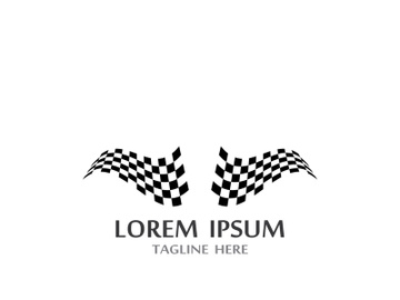 Creative and modern racing flag logo design. preview picture