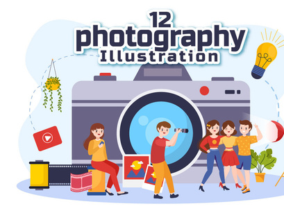 12 Photography Vector Illustration