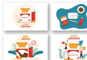 13 Stop Smoking or No Cigarettes Illustration