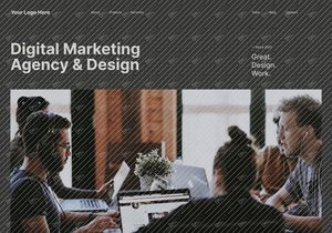 Modelo Premium de Agência de Marketing para Figma
